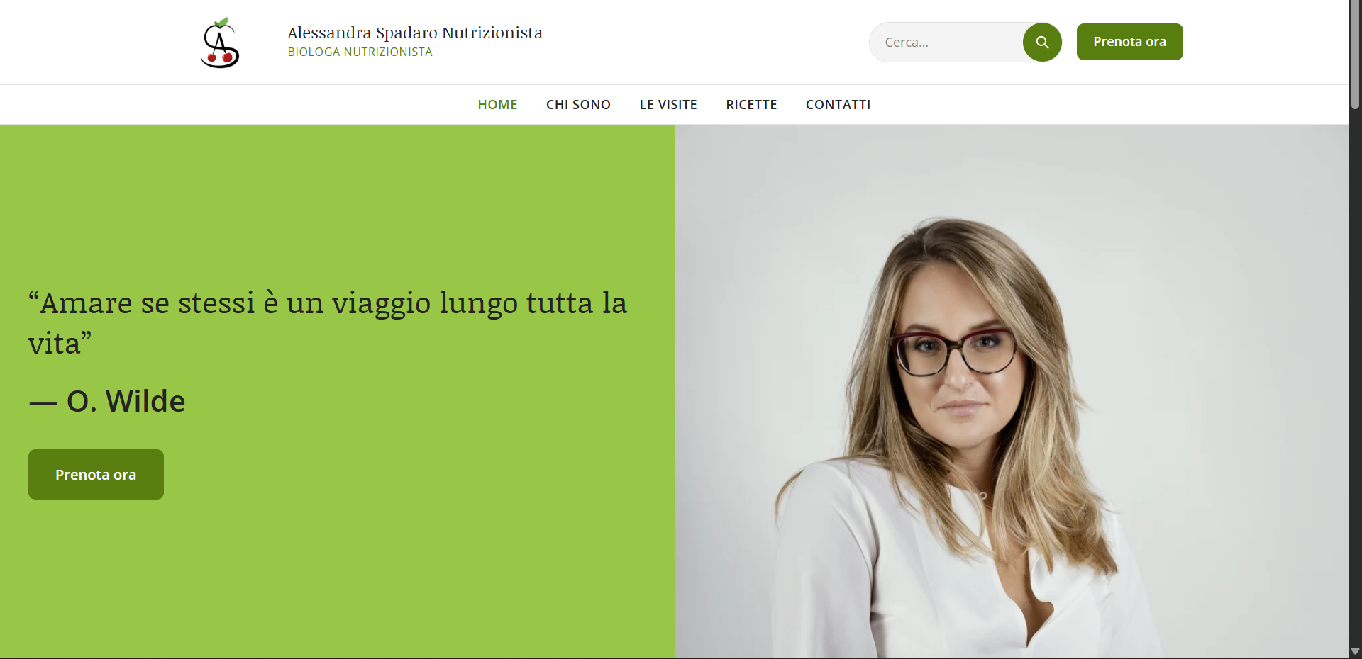 Nuovo sito web per nutrizionista